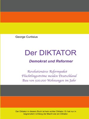 cover image of Der Diktator--Demokrat und Reformer